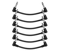 Sctecoau Guitar Patch Cable Guitar Effect Pedal Cables,Black 6 Pack 15cm Easy to Use