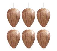 Sctecoau Nest Decoy, 6 Pieces Hanging Fake Nest Natural Fake Nest Repellent Waterproof Safe Fake Trap Non- Paper Decoy