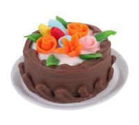 Sctecoau Tiny Food Mini Fake Cake Artificial Cupcake Model Vintage Decor Cake Adornments Pretend Resin Small Cake C