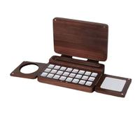 Sctecoau Wooden Watercolor Palette, 6.7x4.7x1.6inch 24 Grids Watercolor Paint Palette with Mixing Tray & Lid
