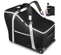 SCTEL Infant Car Seat Travel Bag Backpack for Airplane, Fits Doona Car Seat Stroller and Base, Padded Carseat Cover for Air Travel, Nuna Pipa Car Seat Travel Bag with Wheels