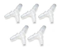Sctihwelire 5-Pack 1/4" to 1/4" Y Shaped Barbed Hose Fitting, Straight Plastic Splicer Connector for 1/4 Inch ID Tubing, PP Air Line Joint for Aquarium, Water, and Vacuum Lines