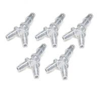 Sctihwelire 5-Pack 1/8" to 1/8" Y Shaped Barbed Hose Fitting, Straight Plastic Splicer Connector for 1/8 Inch ID Tubing, PP Air Line Joint for Aquarium, Water, and Vacuum Lines