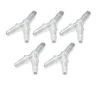 Sctihwelire 5-Pack 3/16" to 3/16" Y Shaped Barbed Hose Fitting, Straight Plastic Splicer Connector for 3/16 Inch ID Tubing, PP Air Line Joint for Aquarium, Water, and Vacuum Lines