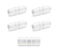 Sctihwelire 5-Pack 5/8" to 5/8" Barbed Hose Fitting, Straight Plastic Splicer Connector for 5/8 Inch ID Tubing, PP Air Line Joint for Aquarium, Water, and Vacuum Lines