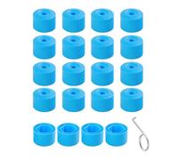 SCUARI 20PCS Car Wheel Nuts Caps,Lug Nut Covers,Car Accessories Lug Nut Covers,17mm Car Wheel Nut Covers with Removal Tool,Bolt Cover Dismantle Replacement,Compatible with 1K0 601 173 (Blue)