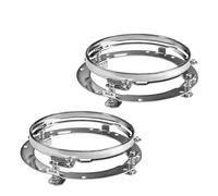 SCUASKJ 2 Piece Headlamp Car 7 Inch Led Headlight Hi/Low H4 Halo Angle Eyes DRL For Dodge For Dakota 2004 For Santana PS1 2004 Headlight(Only 2 Piece Bracket b)