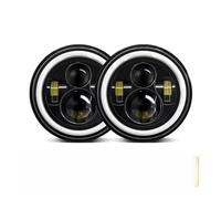 SCUASKJ 2 Piece Universal 7 Inch Led Car Motorcycle Headlight DRL H4 Headlamp 7" Headlight For For F 150 1976 For Mustang 1965-1978 Headlight(1 Piece)