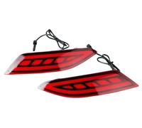 SCUASKJ For HR-V For Vezel 2015 2016 2017 2018 1 Pair LED Rear Bumper Reflector Light Red Car Driving Brake Fog Trim Molding Tail Lamp Taillight Bracket