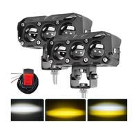 SCUASKJ For M72 Motorcycle Parts Car Trucks SUV UTV Auto By Headlight Headlamp Super Bright Dual Color Lens Driving Fog Lamp Long Range Headlight(2 Piece)