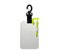 Scuba Choice 6" x 4" Diving Slate with Clip & Graphite Pencil - Waterproof Reusable Underwater Writing Pad for Scuba Diving, Snorkeling, Freediving and Diving Lessons