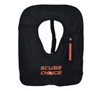 Scuba Choice Adult Snorkel Vest with Name Box, Inflatable Snorkeling Vest for Adults Over 200lbs, Easy Oral Inflator, Removable Strap (27" x 19") X-Large, Black Snorkeling Vests