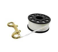Scuba Choice Scuba Diving Compact Finger Spool, 150', White Line