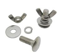 Scuba Choice Tech Diving Stainless Steel Butterfly Screw Bolts and Wing Nuts for Backplate (1-Pair)