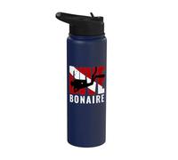 Scuba Dive Bonaire Diver Down Flag Stainless Steel Insulated Water Bottle