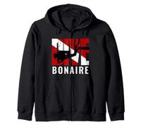 SCUBA Dive Bonaire Diver Down Flag Zip Hoodie