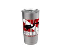 Scuba Dive Cozumel Mexico Diver Down Flag Stainless Steel Insulated Tumbler