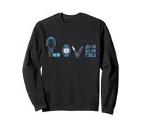 Scuba Dive Gear Icons Wetsuit Tank Fins Vintage Art Sweatshirt