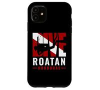 SCUBA Dive Roatan Honduras Diver Down Flag Case for iPhone 11