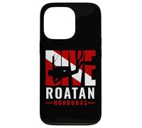 SCUBA Dive Roatan Honduras Diver Down Flag Case for iPhone 13 Pro