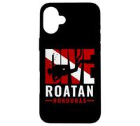 SCUBA Dive Roatan Honduras Diver Down Flag Case for iPhone 16 Plus