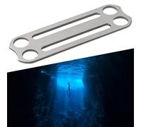 Scuba Dive Weight Belt Slide Keeper with Stainless Steel 316 D Ring for Securing Accessories and Retaining Slide on Standard 2 Inch Webbing Belts