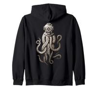 SCUBA Diver, Cthulhu Octopus, Release the Kraken Zip Hoodie