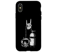 Scuba Diver Diving Cool Retro Vintage 90s Alt Metal Case for iPhone X/XS