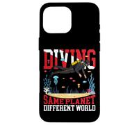 Scuba Diver Diving Same Planet Different World Case for iPhone 16 Pro Max