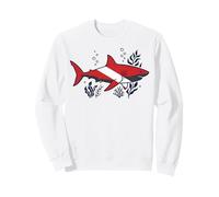 Scuba Diver Down Flag Shark Silhouette Vintage Ocean Diving Sweatshirt