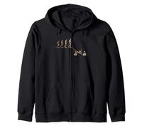 Scuba Diver Evolution Graphic Modern Diving Silhouette Zip Hoodie