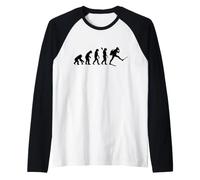 Scuba Diver Human Evolution Snorkeling Diving Funny Raglan Baseball Tee