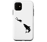Scuba Diver Shark Encounter Sea Exploring Ocean Life Diving Case for iPhone 11