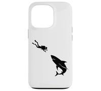 Scuba Diver Shark Encounter Sea Exploring Ocean Life Diving Case for iPhone 13 Pro