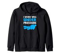 Scuba Diver Under Pressure Funny Diving Quote Zip Hoodie