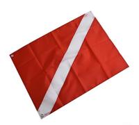 Scuba Diving Boat Flag Sign Made from Polyester Fabric for Clear Marking and Resistance to Saltwater Conditions (60 * 70CM)