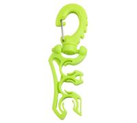 Scuba Diving Clip Designed for BCD Integration to Hold Multiple Hoses Including Regulator First and Second Stage Connections (Fluorescent yellow)
