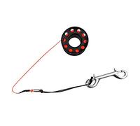 Scuba Diving Dive Reel Aluminum Alloy Finger Spool 15m Line Bolt Snap Black
