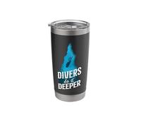 Scuba Diving Diver Divers Do It Deeper Stainless Steel Insulated Tumbler