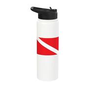 Scuba Diving Diver Down Flag Stainless Steel Insulated Water Bottle