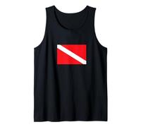 Scuba Diving Diver Down Flag Tank Top