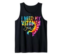 Scuba Diving Diver Girl Pun Tie Dye Retro Vintage I Need My Tank Top