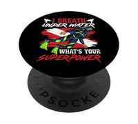 Scuba Diving Diver I Breath Under Water What's Your PopSockets Adhesive PopGrip