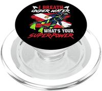 Scuba Diving Diver I Breath Under Water What's Your PopSockets PopGrip for MagSafe