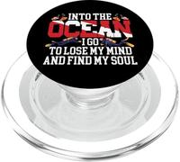Scuba Diving Diver Into The Ocean I Go To Lose My Mind And PopSockets PopGrip for MagSafe