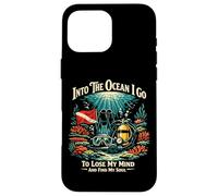 Scuba Diving Diver Retro Vintage Into The Ocean I Go To Lose Case for iPhone 16 Pro Max