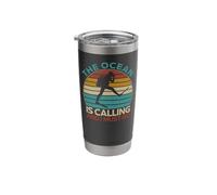Scuba Diving Diver Retro Vintage Ocean is Calling Stainless Steel Insulated Tumbler
