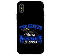 Scuba Diving Diver The Deeper You Go The Better It Feels Case for iPhone X/XS