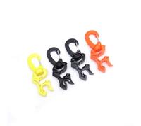 Scuba Diving Double Hose Clip Holder, Designed to Securely Hold For BCD Regulator and Console Accessories (Black 10 * 10mm)