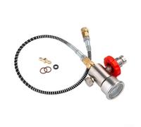Scuba Diving Filling Regulator Hose with 6000psi 40mpa G58 DIN Adapter and Stainless Steel + Aluminum Tube for Professional Use (large to small)